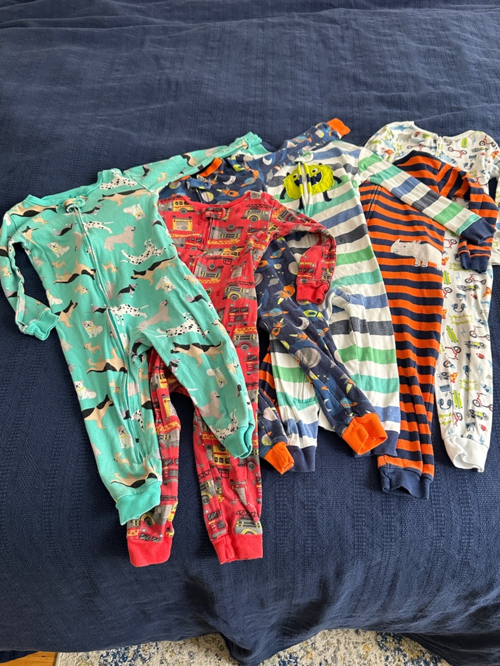 Toddler Set of 6 Cotton Pajama Sleepers